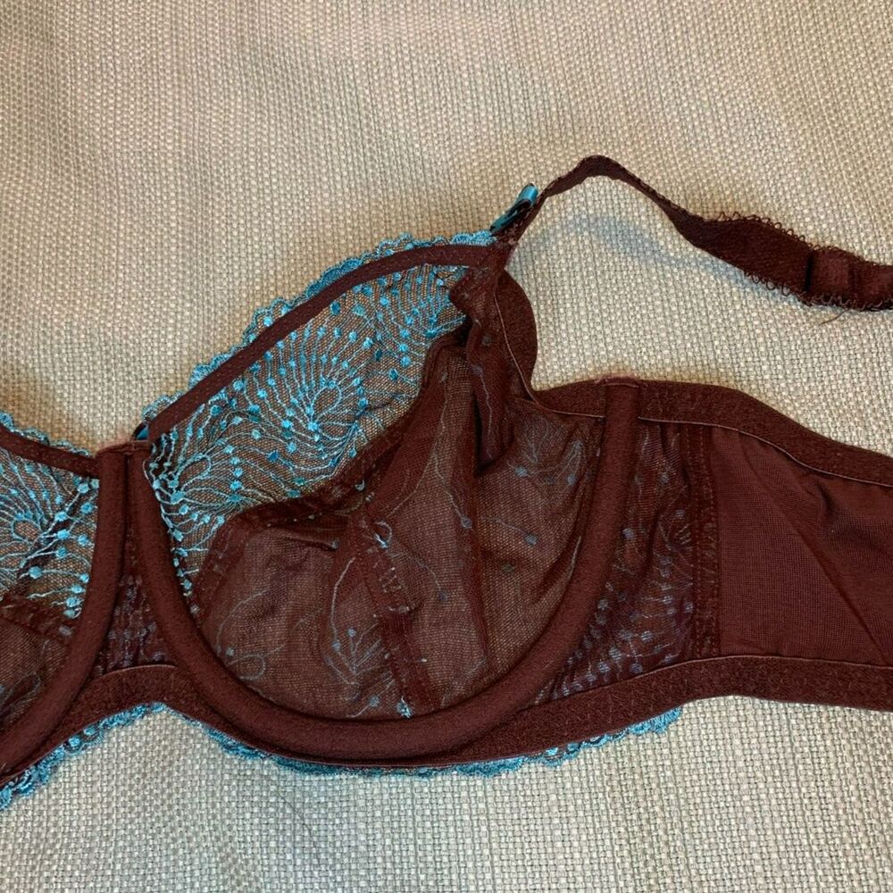 Fit Fully Yours Bra Brown and Green Size 34F - Picture 10 of 16